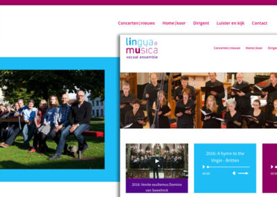 Lingua e Musica logo, huis­stijl en website