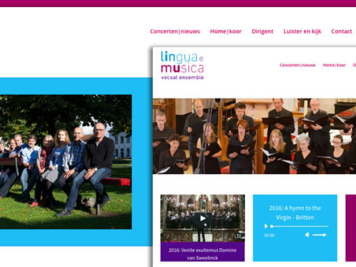 Lingua e Musica logo, huis­stijl en website