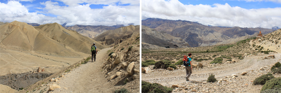 lopen door Upper Mustang